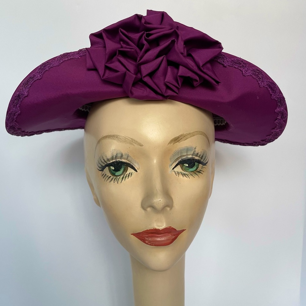 Vintage 90s Flower Hat - Picture 1 of 4